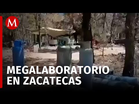 Aseguran megalaboratorio clandestino de metanfetamina en Zacatecas