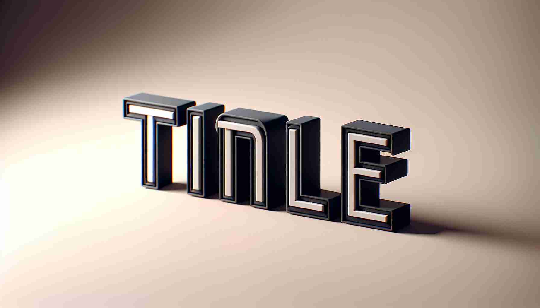 A high-definition, photorealistic image displaying the word 'Title', embodied in a bold and stylish font against a neutral background.